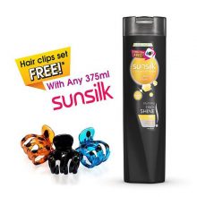 Sunsilk Shampoo Stunning Black Shine (Hair Clip Free) 375ml