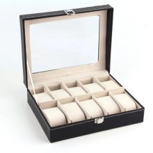 10 Slots Watch Storage Box with glass Cover