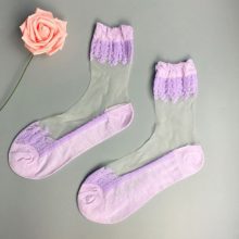 Ultrathin Transparent Lace Women Socks