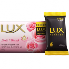Lux Soap Bar Soft Touch (Lux Forever 35g Free) 100gm
