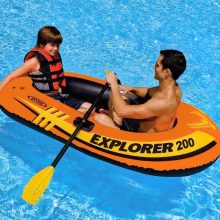 Intex Explorer 200 2-Person Inflatable Boat Set with French Oars and Mini Air Pump